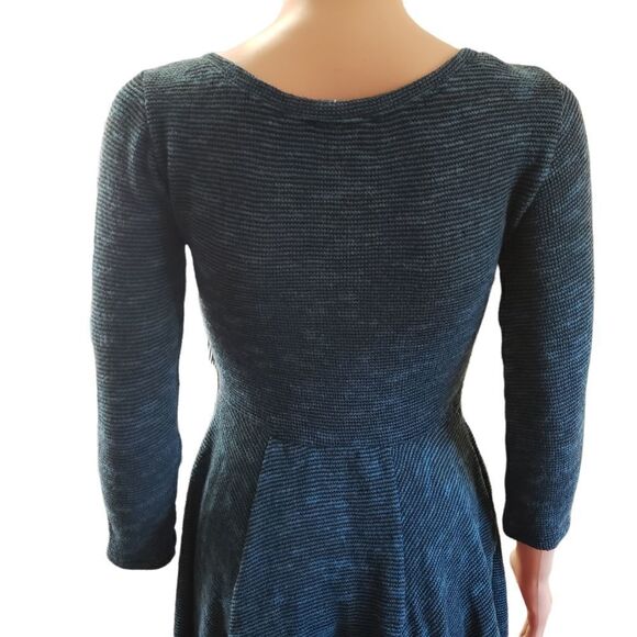 American Eagle Outfitters 3/4 Sleeve Knit Fit & Flare Dress Sz XS - Picture 4 of 15